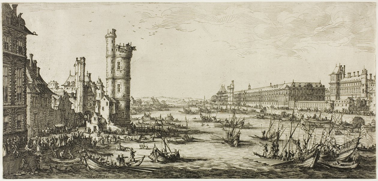 Kilátás a Louvre-ra alkotó: Jacques Callot