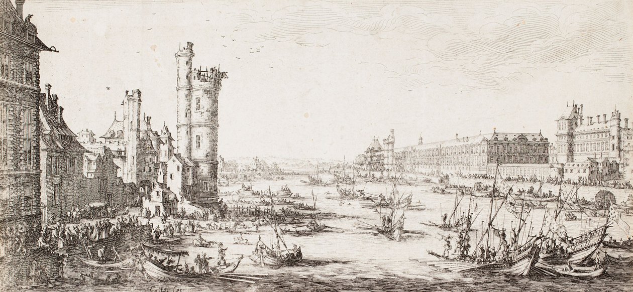 Kilátás a Louvre-ra alkotó: Jacques Callot