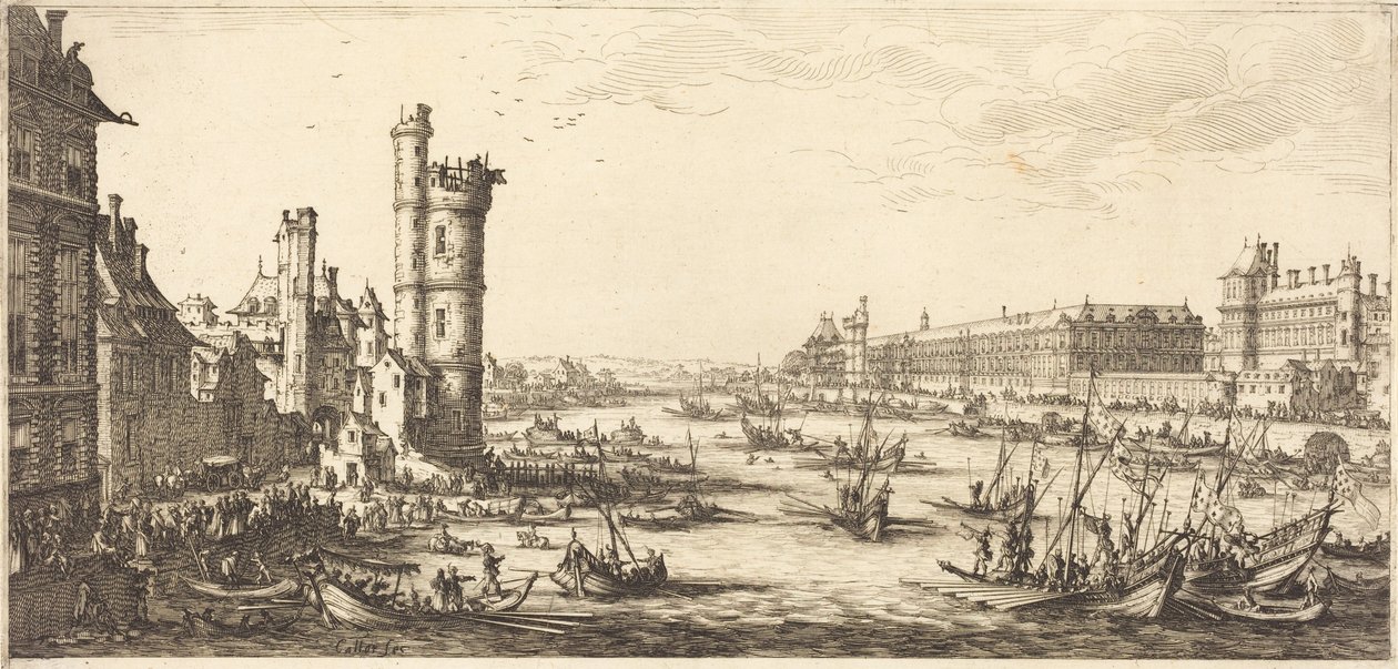 A Louvre látképe alkotó: Jacques Callot