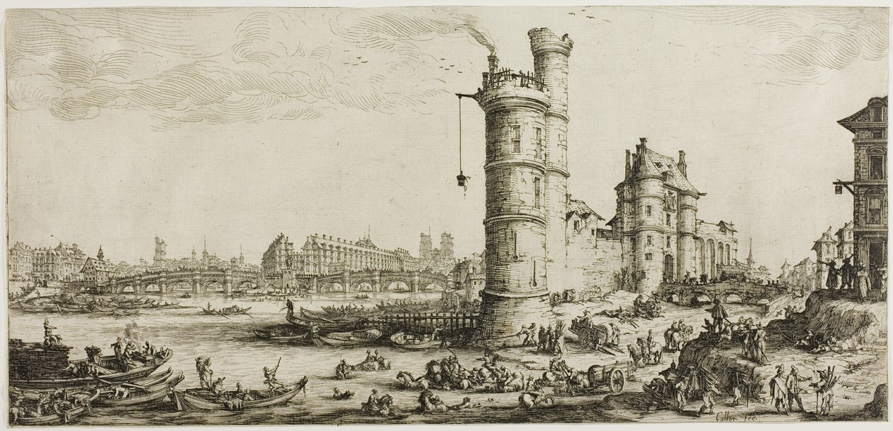Kilátás a Pont Neuf-ra alkotó: Jacques Callot