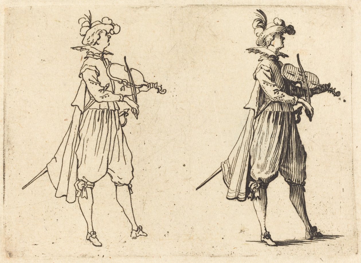 Hegedűművész alkotó: Jacques Callot
