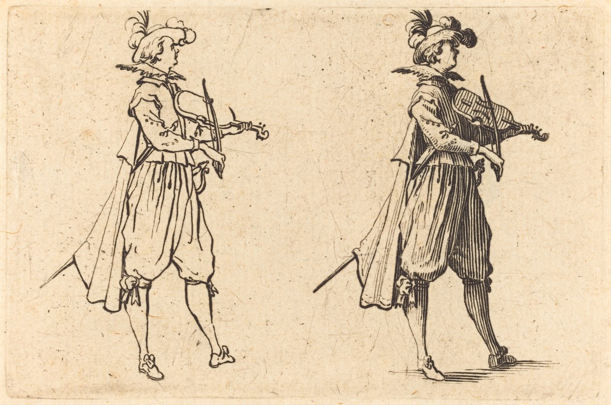 Hegedűművész alkotó: Jacques Callot