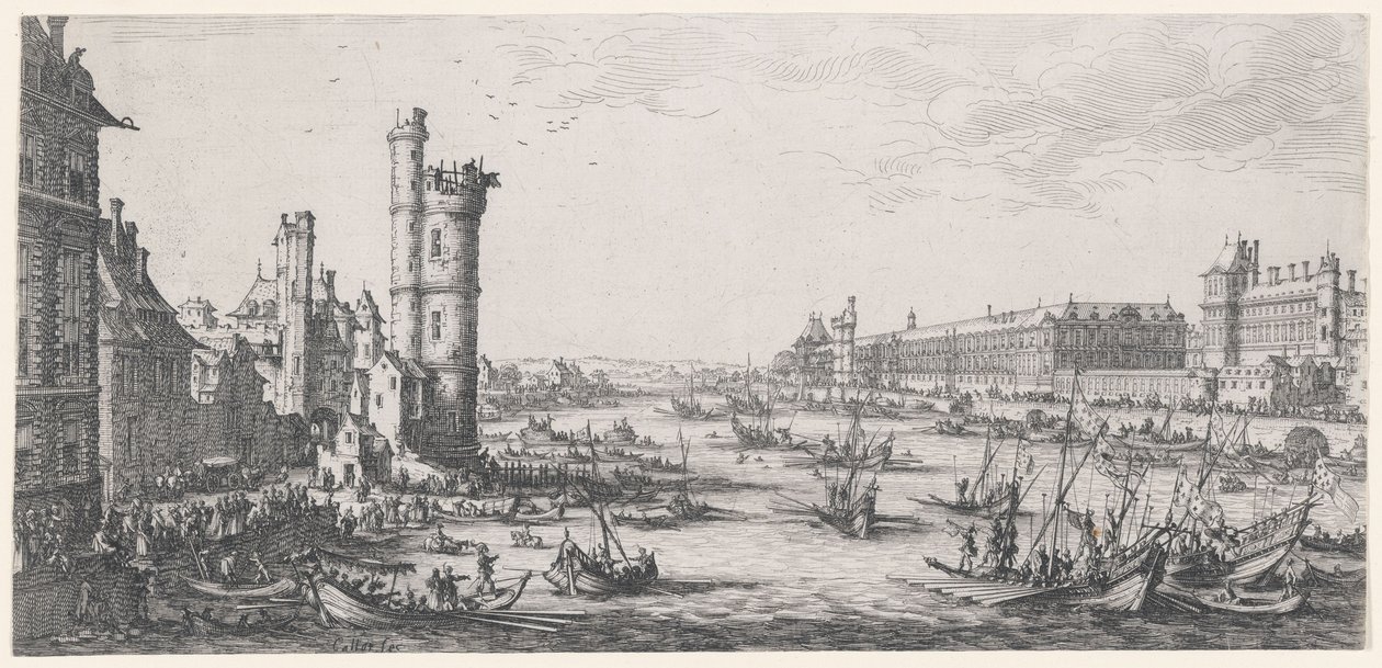Kilátás a Louvre-ra alkotó: Jacques Callot