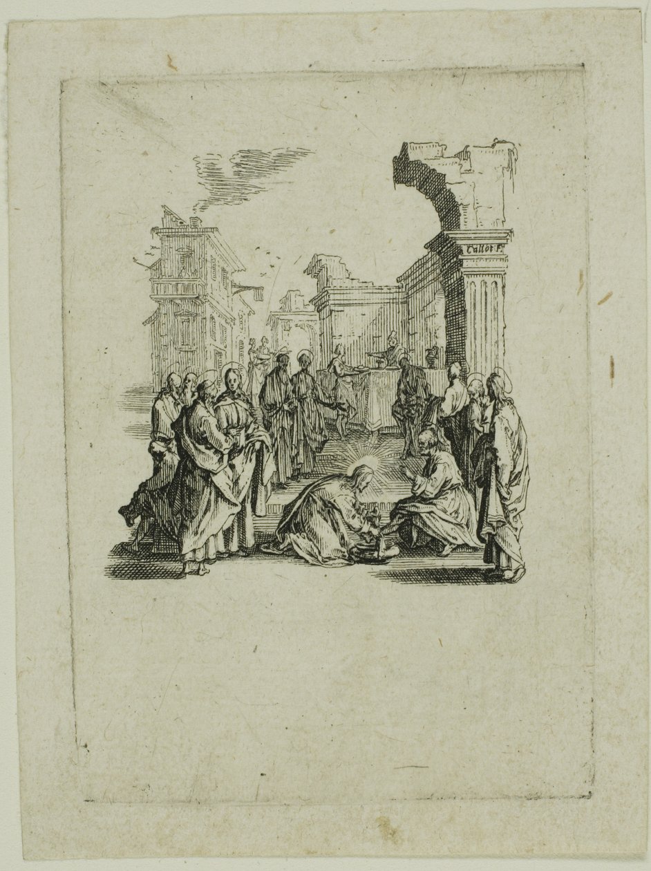 Lábmosás, A kis passióból alkotó: Jacques Callot