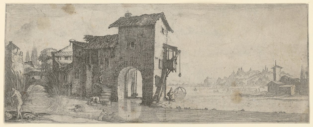 Vízimalom alkotó: Jacques Callot