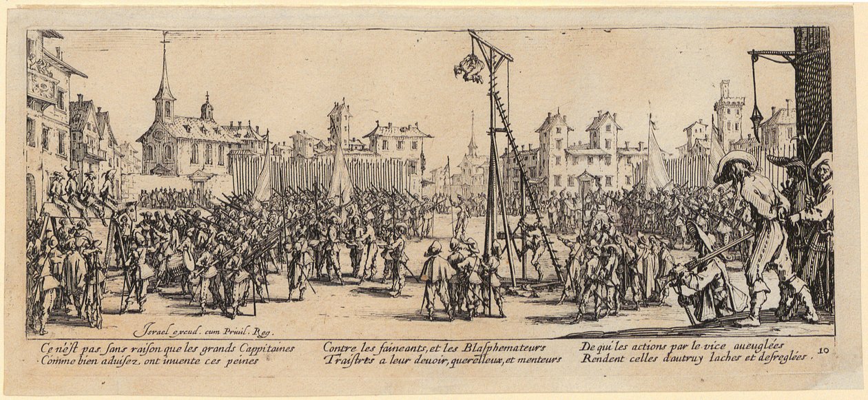 Hintaló, a „A háború szürkéjei” sorozat 10. lapja alkotó: Jacques Callot