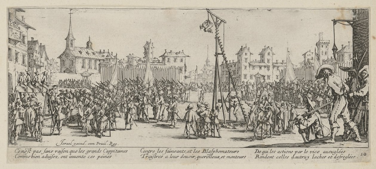 Hintaló, a „A háború borzalmai” sorozat 10. lapja alkotó: Jacques Callot
