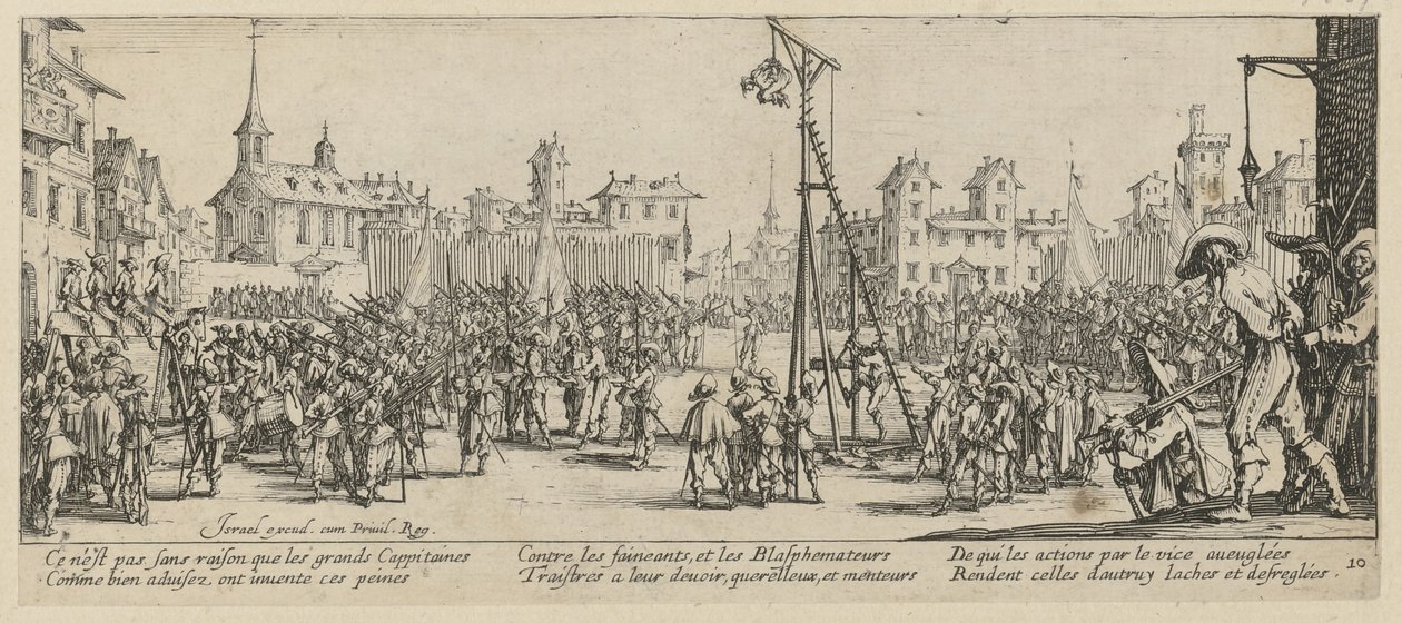 Hintaló, a „A háború borzalmai” sorozat 10. lapja alkotó: Jacques Callot