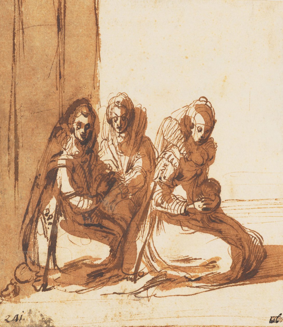 Ülő nők alkotó: Jacques Callot