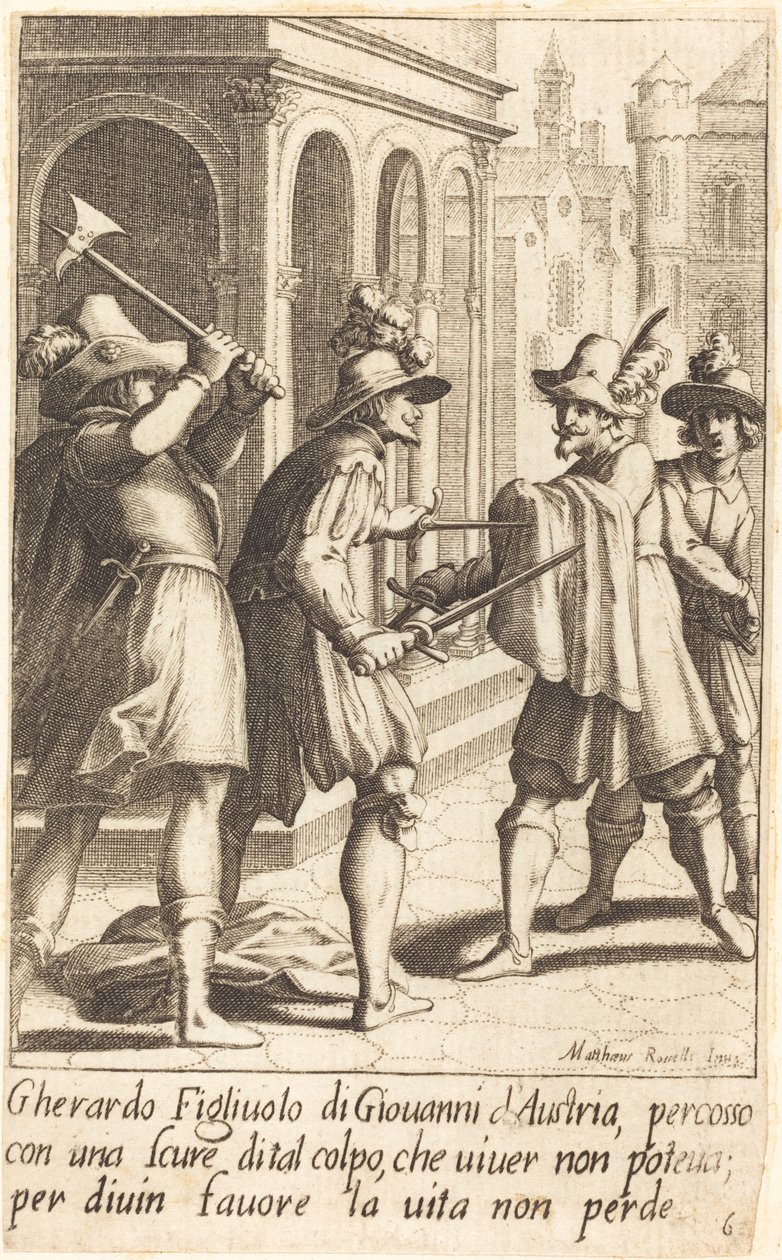 Gherardo alkotó: Jacques Callot after Matteo Rosselli