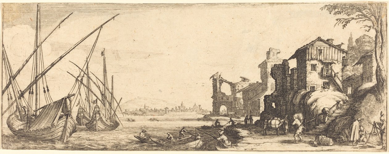 A kis kikötő alkotó: Jacques Callot or Follower of Jacques Callot
