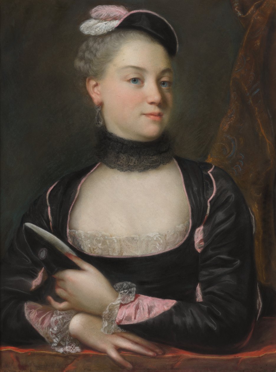 Egy francia színésznő portréja, c. 1746. alkotó: Jacques Charles Allais
