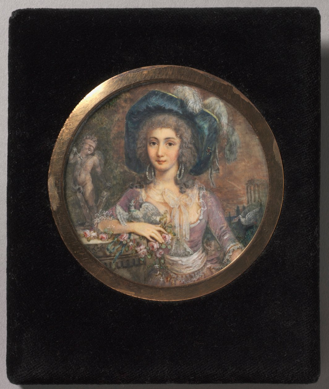 Mademoiselle Colombi portréja, 1788. alkotó: Jacques Delusee