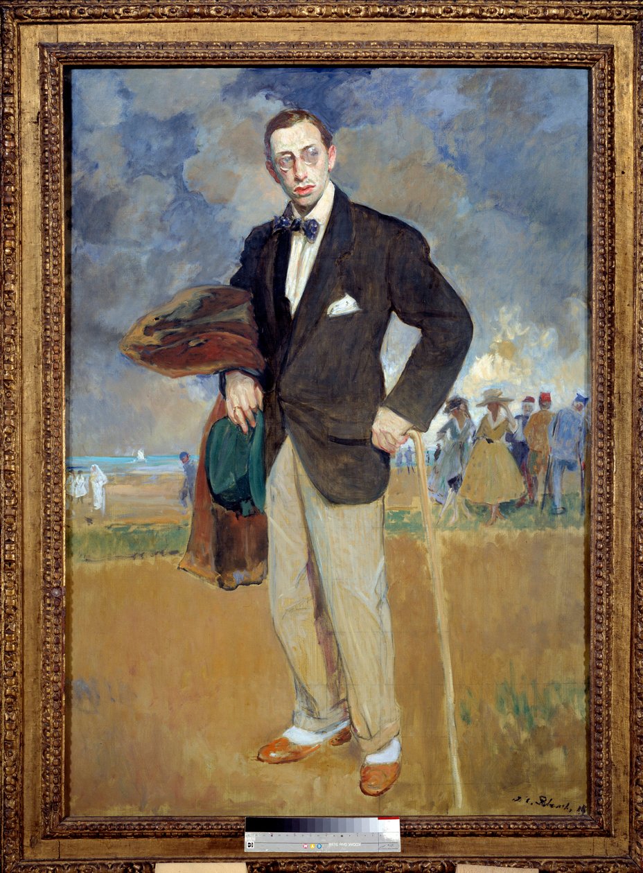 Igor Stravinsky (Sztravinszkij) (1882-1971) zeneszerző portréja. Jacques Emile (Jacques-Emile) Blanche (1861-1942) festménye alkotó: Jacques Emile Blanche