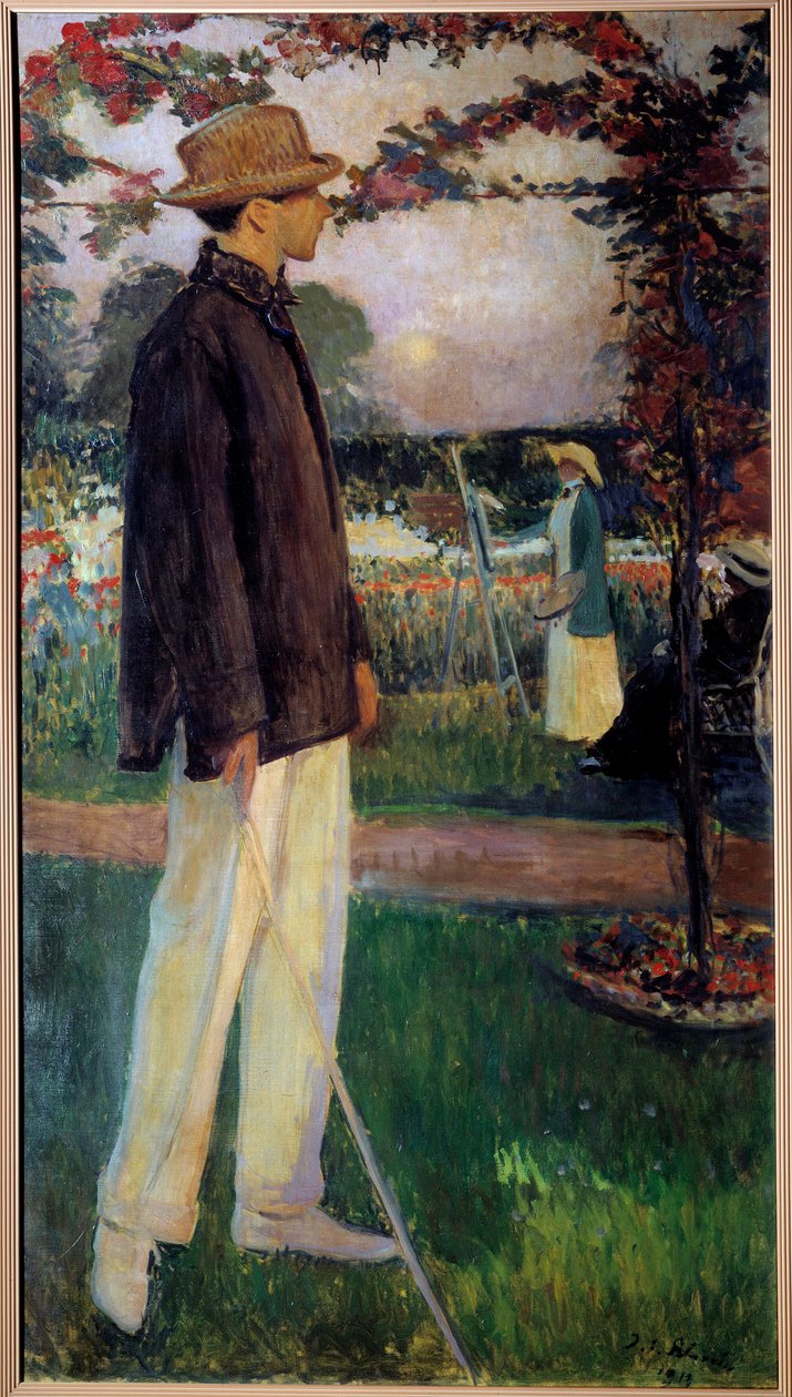 Jean Cocteau (1889-1963) író portréja lábában alkotó: Jacques Emile Blanche