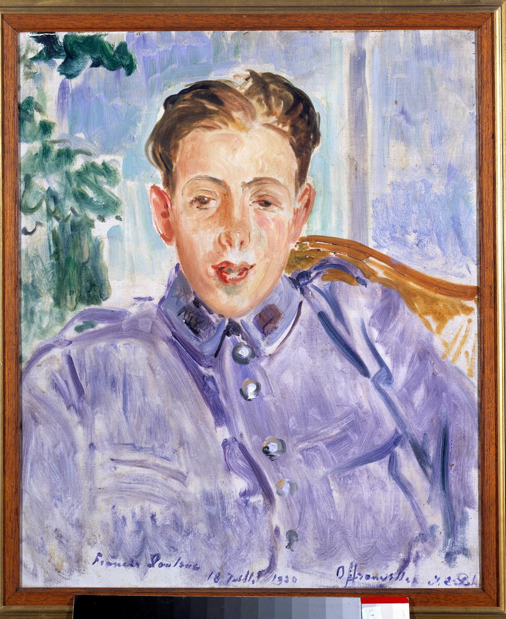 Francis Poulenc (1899-1963) francia zeneszerző portréja alkotó: Jacques Emile Blanche