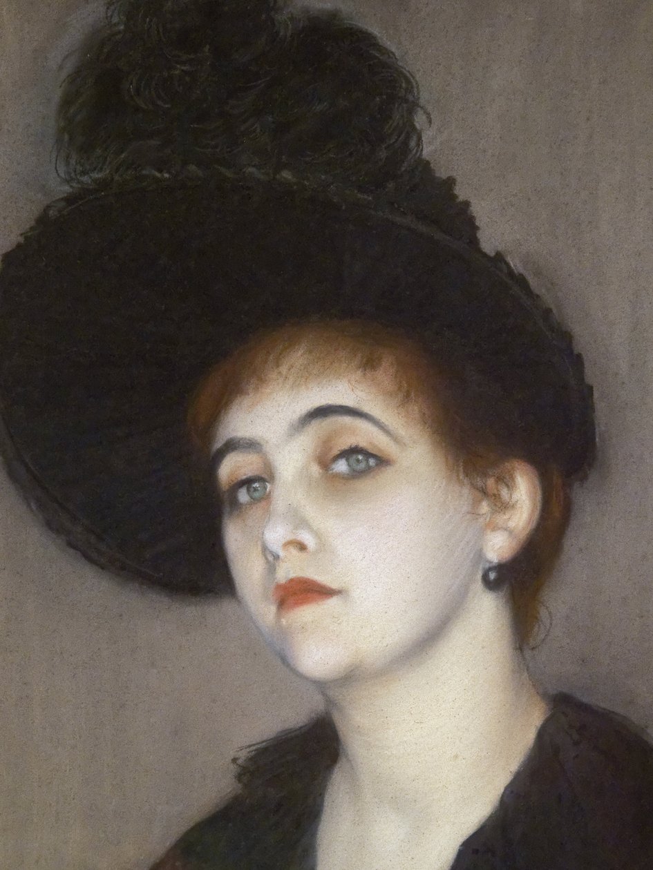Marie Blanche Vasnier portréja, részlet alkotó: Jacques Emile Blanche