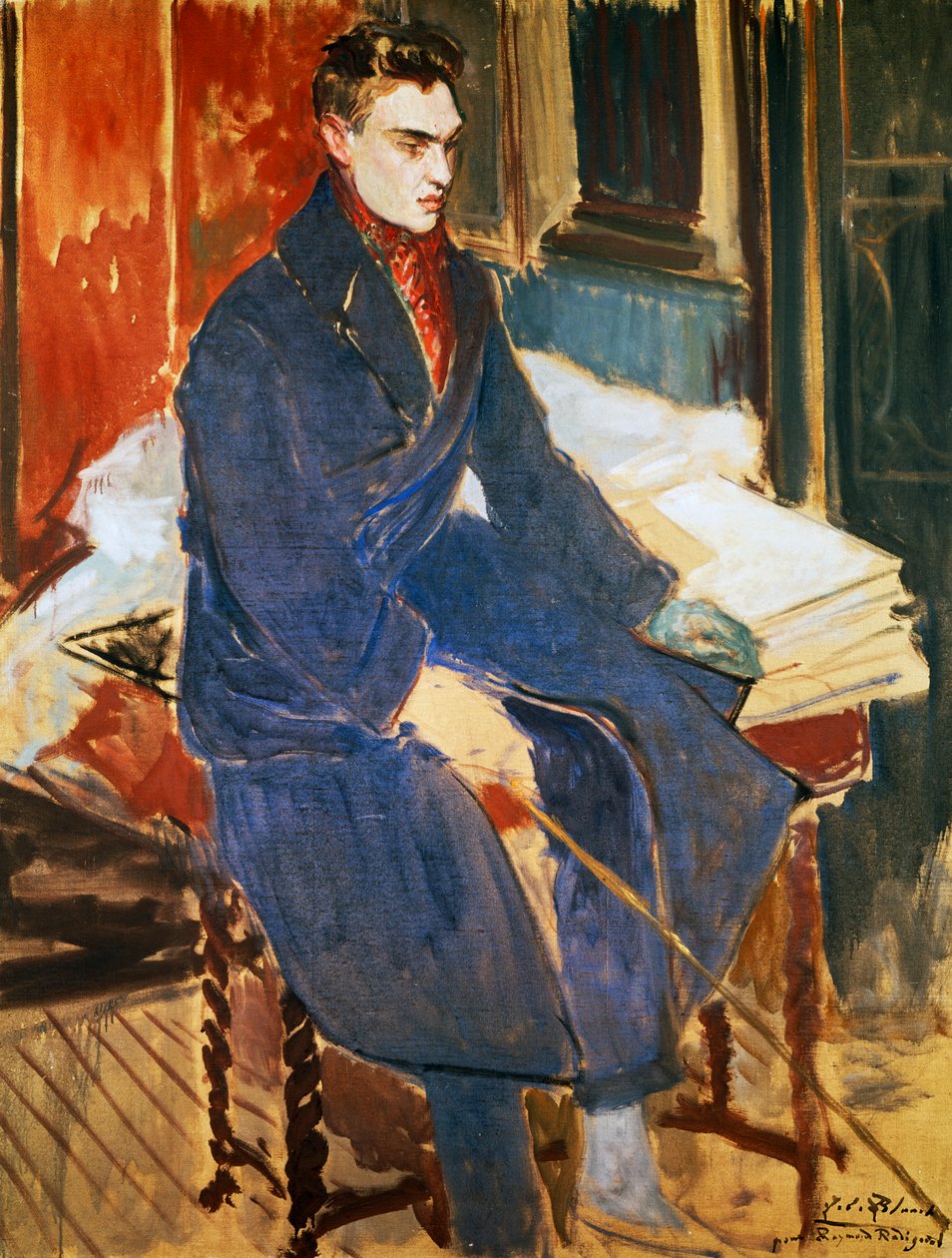Raymond Radiguet portréja (Saint-Maur-des-Fosses alkotó: Jacques Emile Blanche