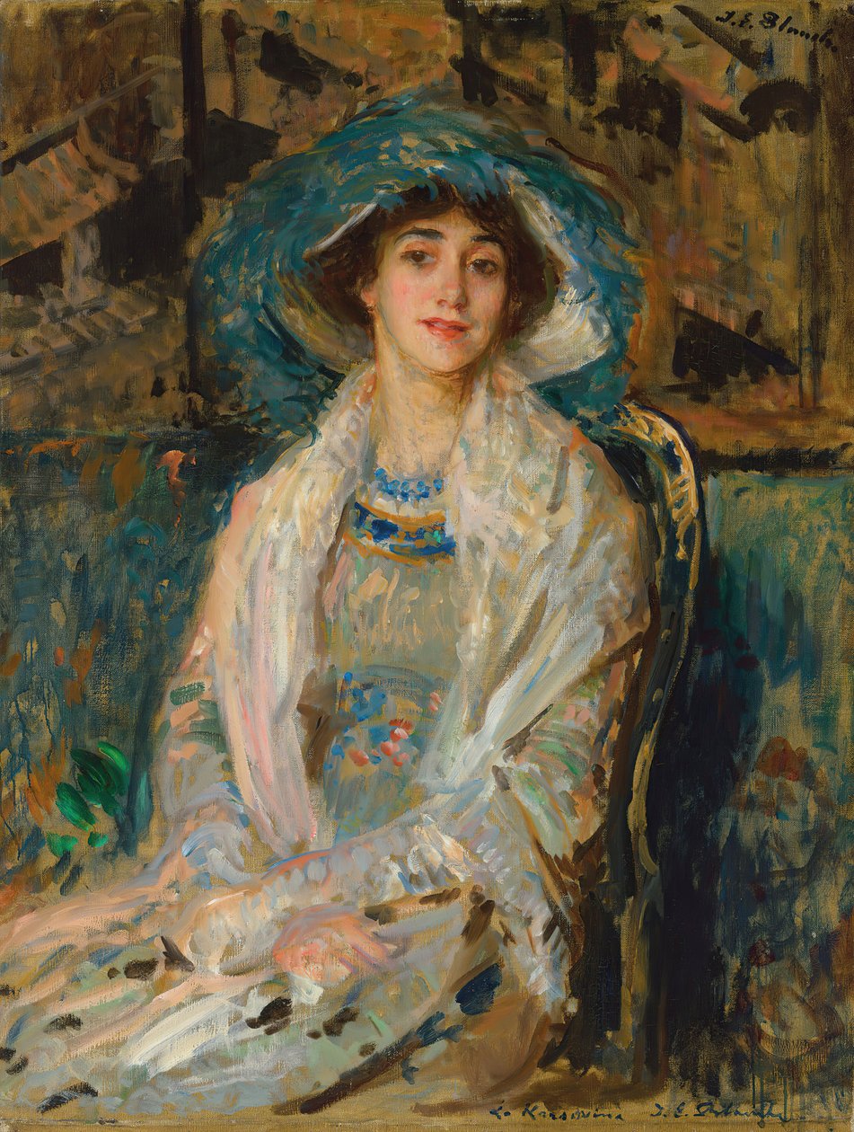 Tamara Karsavina balett-táncos portréja 1885-1978, 1928. alkotó: Jacques Emile Blanche