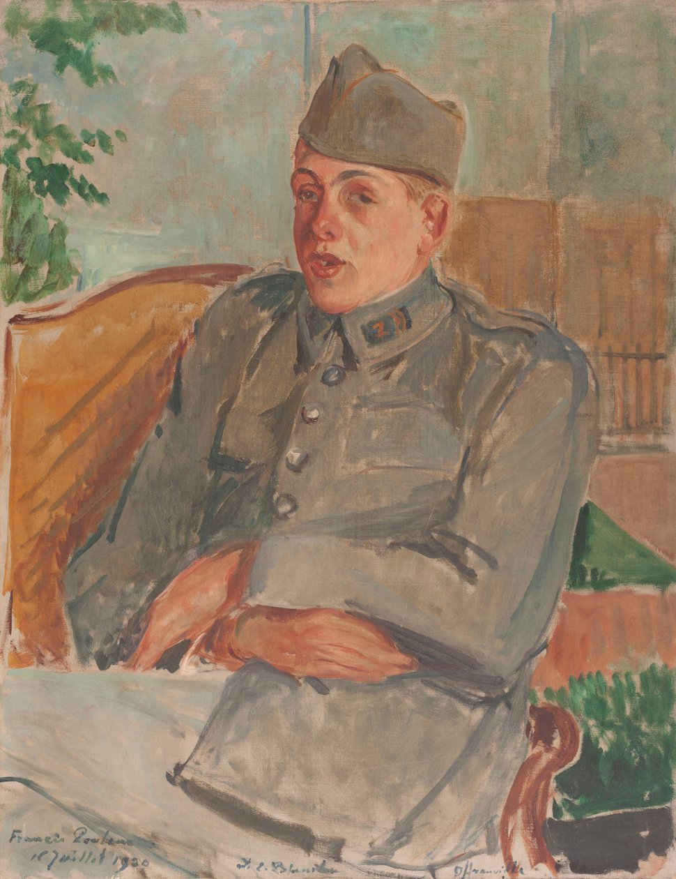 Francis Poulenc zongoraművész és zeneszerző portréja 1899-1963, 1920. alkotó: Jacques Emile Blanche