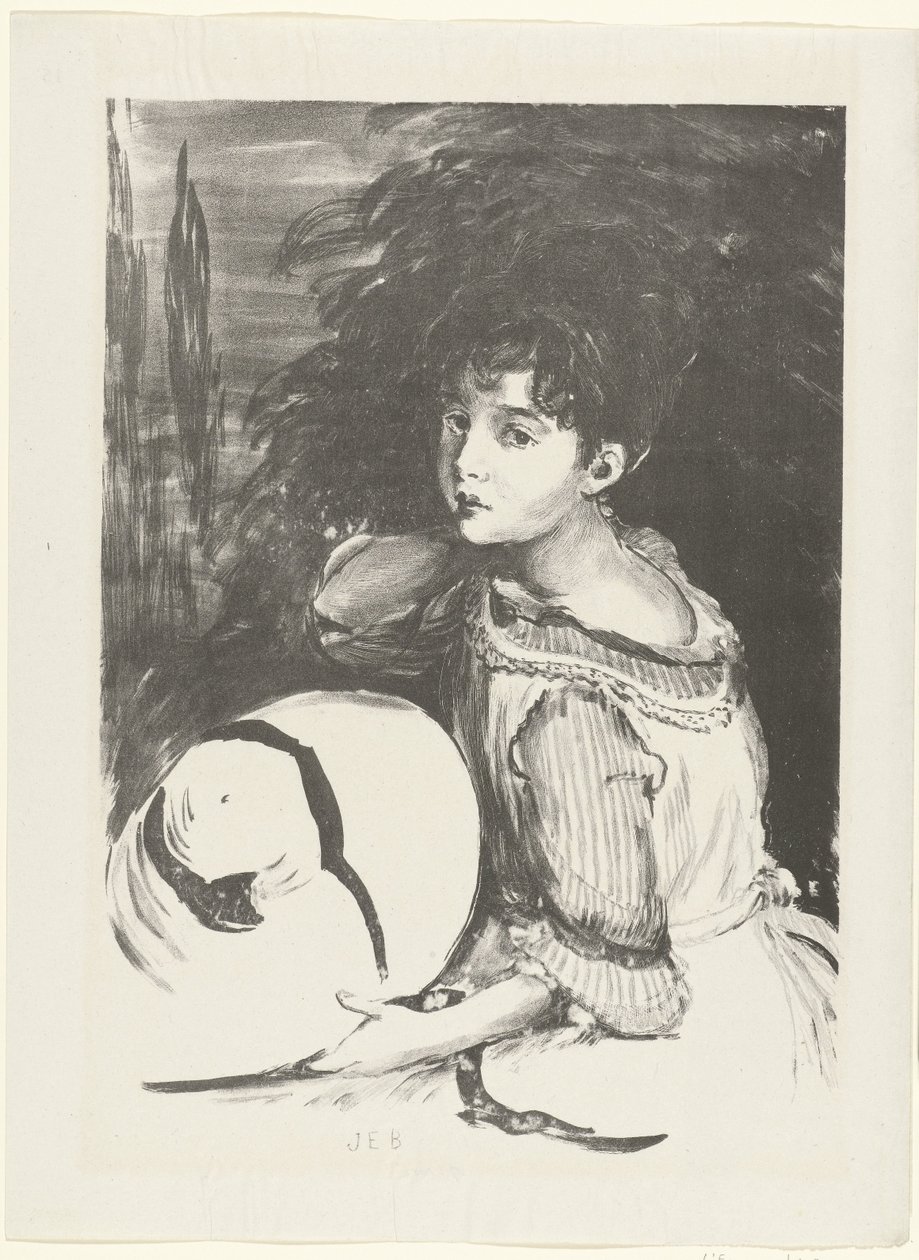 Portret van Wanda Zielinska bekend als Pouponne Fiatal lány (baba) A próba (sorozat címe) alkotó: Jacques Emile Blanche