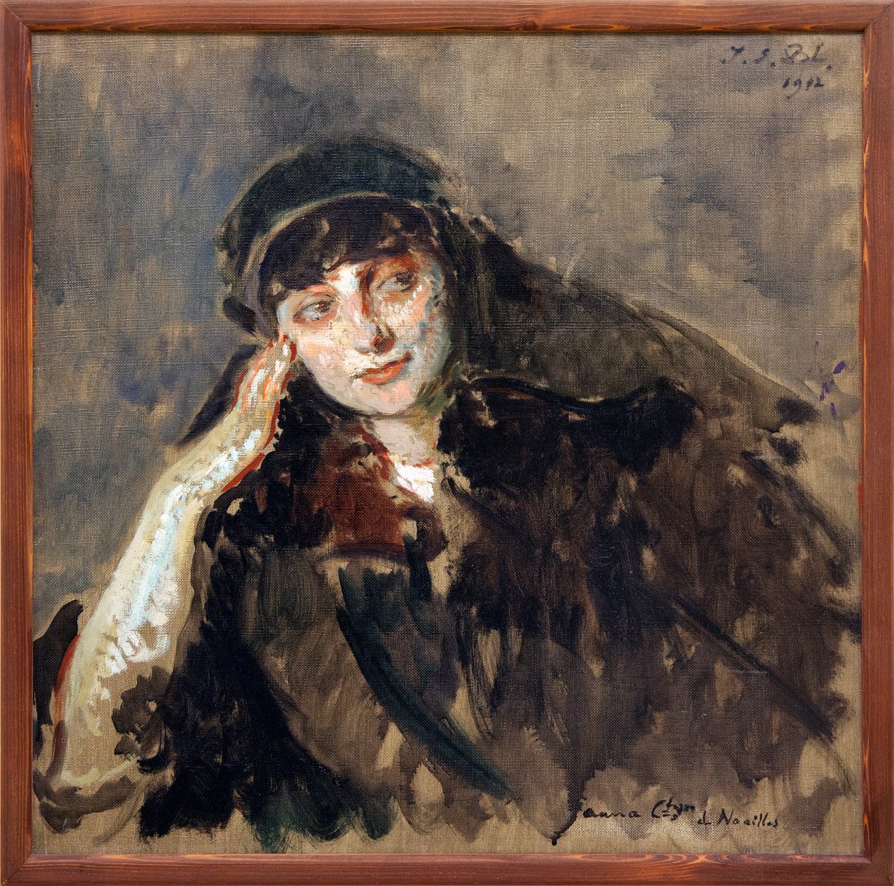 Tanulmány Anna Elisabeth de Noailles grófnő portréjához (festmény) alkotó: Jacques Emile Blanche