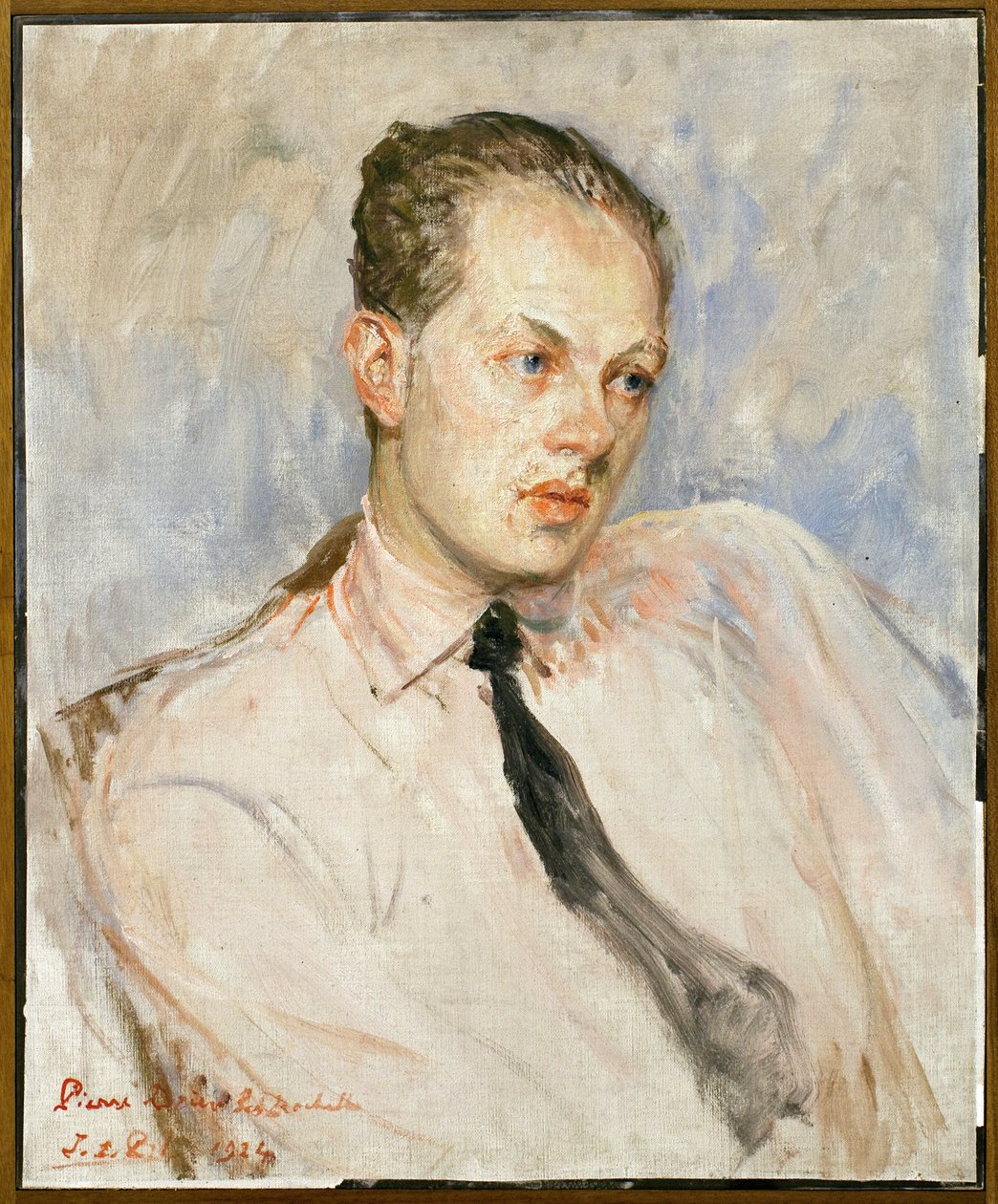 Tanulmány Pierre Drieu La Rochelle (1893-1945) portréjához. Jacques Emile Blanche (1861-1942) festménye, olaj, vászon alkotó: Jacques Emile Blanche