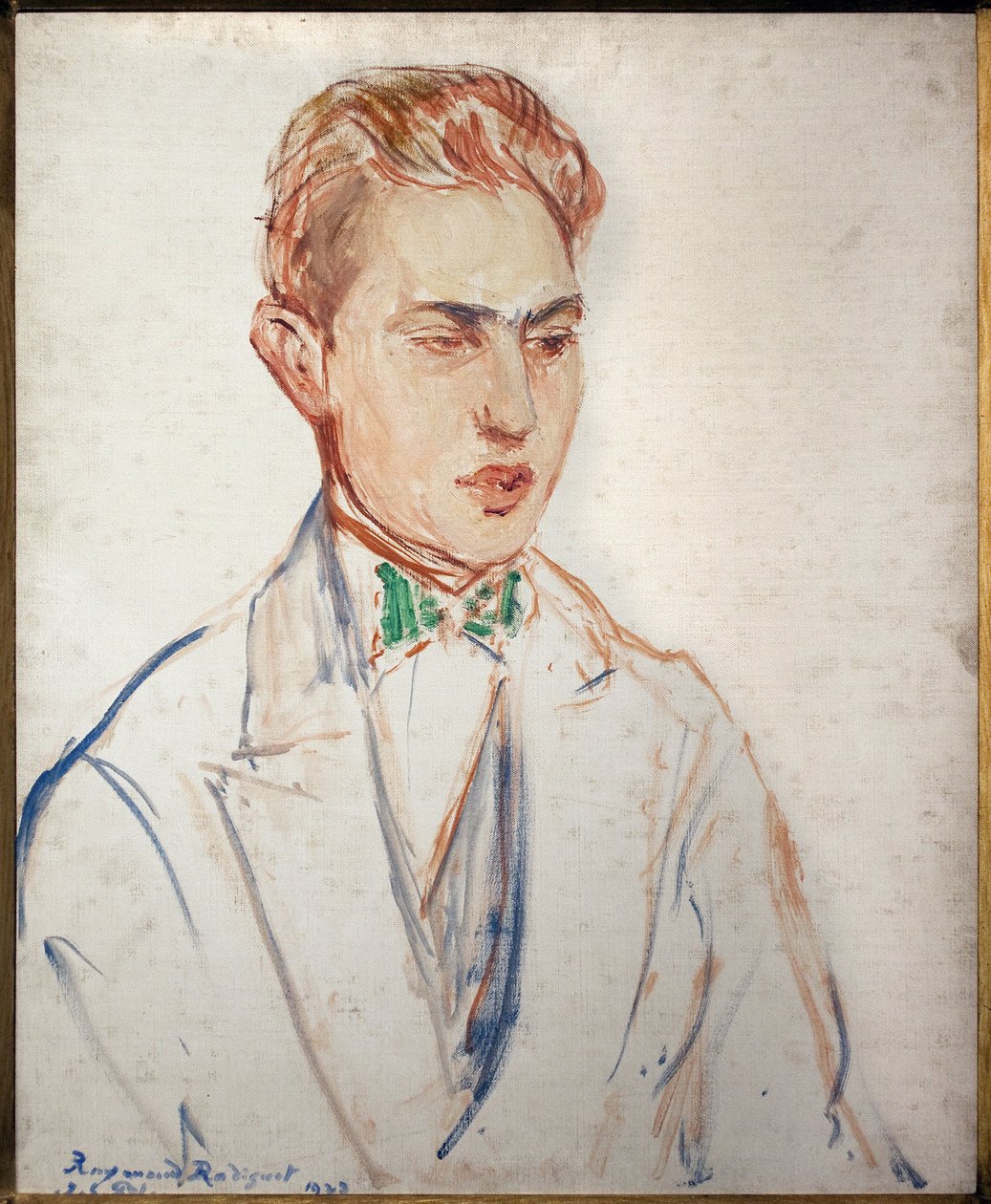 Tanulmány Raymond Radiguet (1903-1923) portréjához. Jacques Emile (Jacques-Emile) Blanche (1861-1942) alkotása, olaj, karton, 1923 előtt. Francia művészet, Musee des Beaux Arts de Rouen. alkotó: Jacques Emile Blanche
