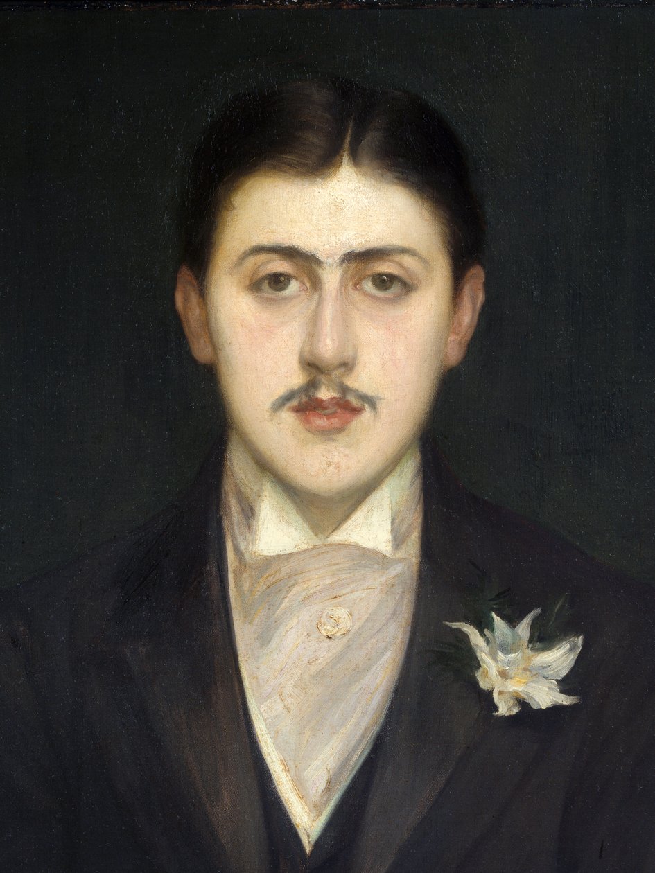 Marcel Proust (1871-1922) francia író portréjának részlete. Jacques Emile (Jacques-Emile) Blanche (1861-1942) festménye, Olaj, vászon alkotó: Jacques Emile Blanche