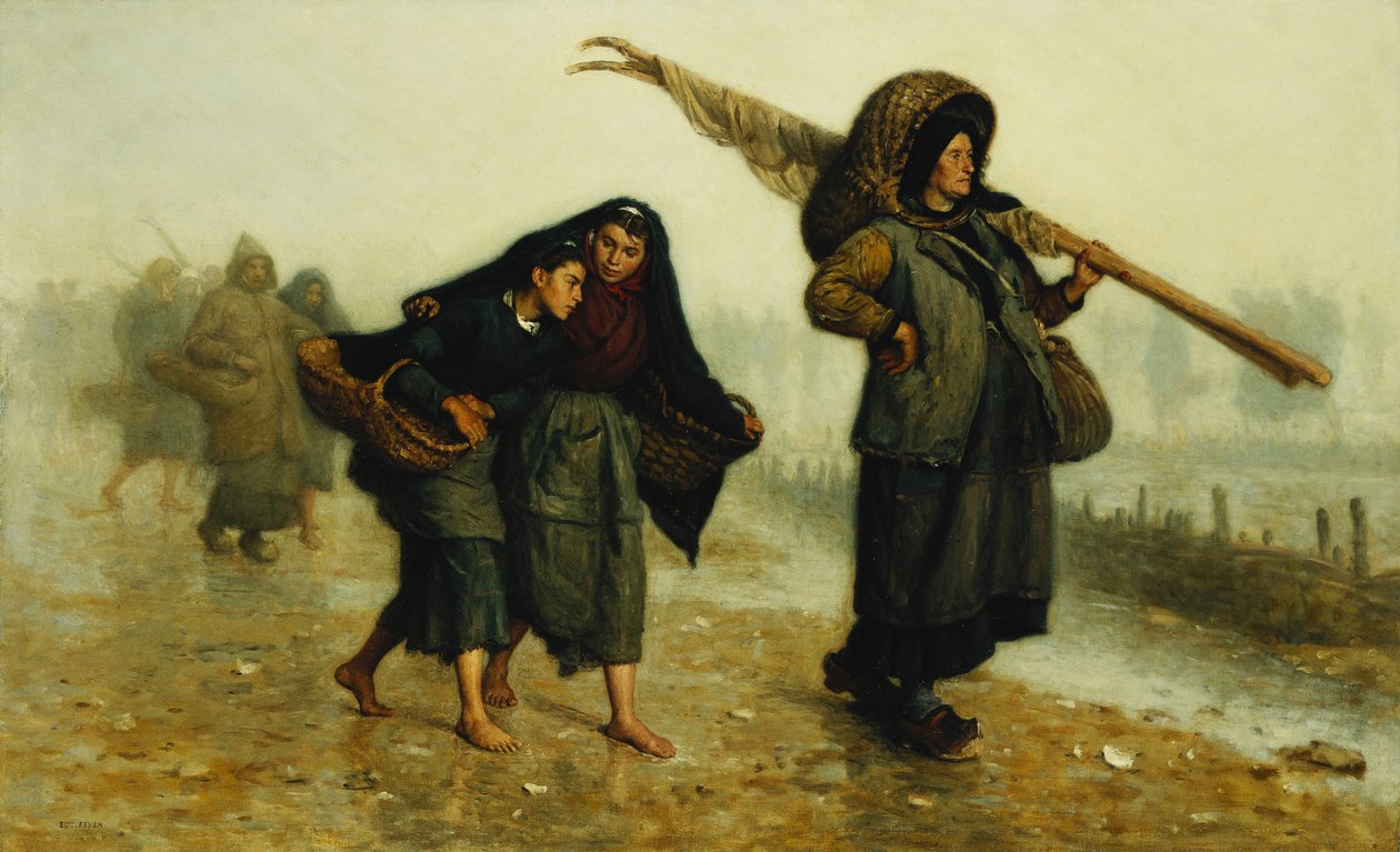 The Shell Collectors; Kagylógyűjtők, alkotó: Jacques Eugene Feyen
