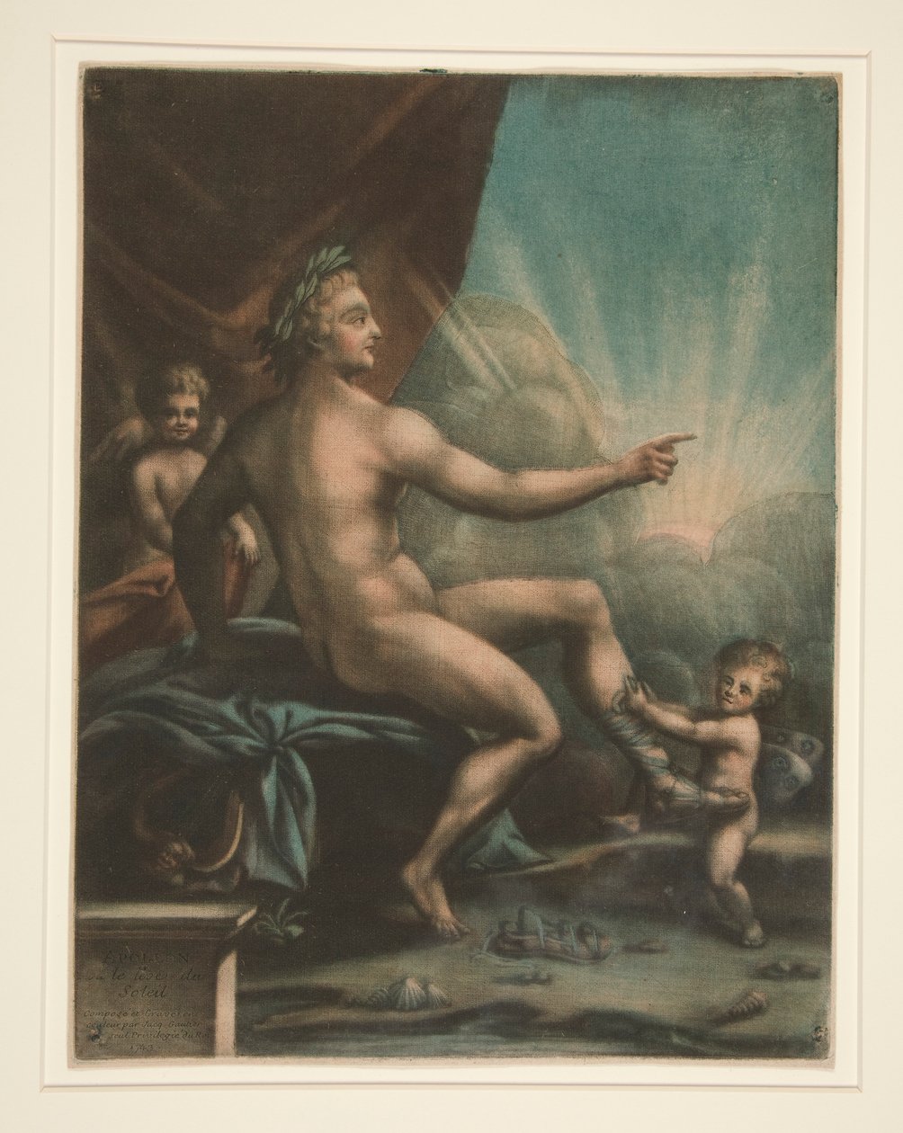 Apollon ou le lev? du soleil (Apolló vagy a Felkelő Nap) alkotó: Jacques Fabien Gautier dAgoty
