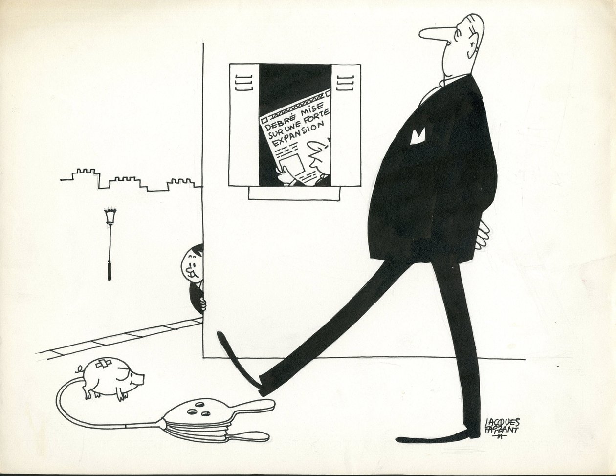 Paris-Presse, szatirikus a B  W-ban alkotó: Jacques Faizant