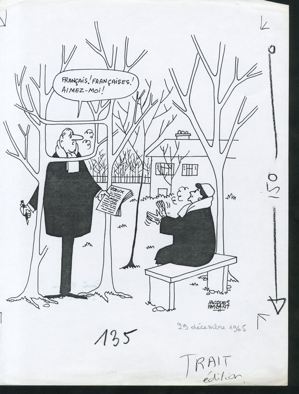 Paris-Presse, szatirikus a B  W-ban alkotó: Jacques Faizant