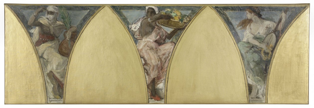 A párizsi városháza vázlata: Algéria. Guyana. Provence, 1888 körül (olaj, vászon) alkotó: Jacques Fernand Humbert