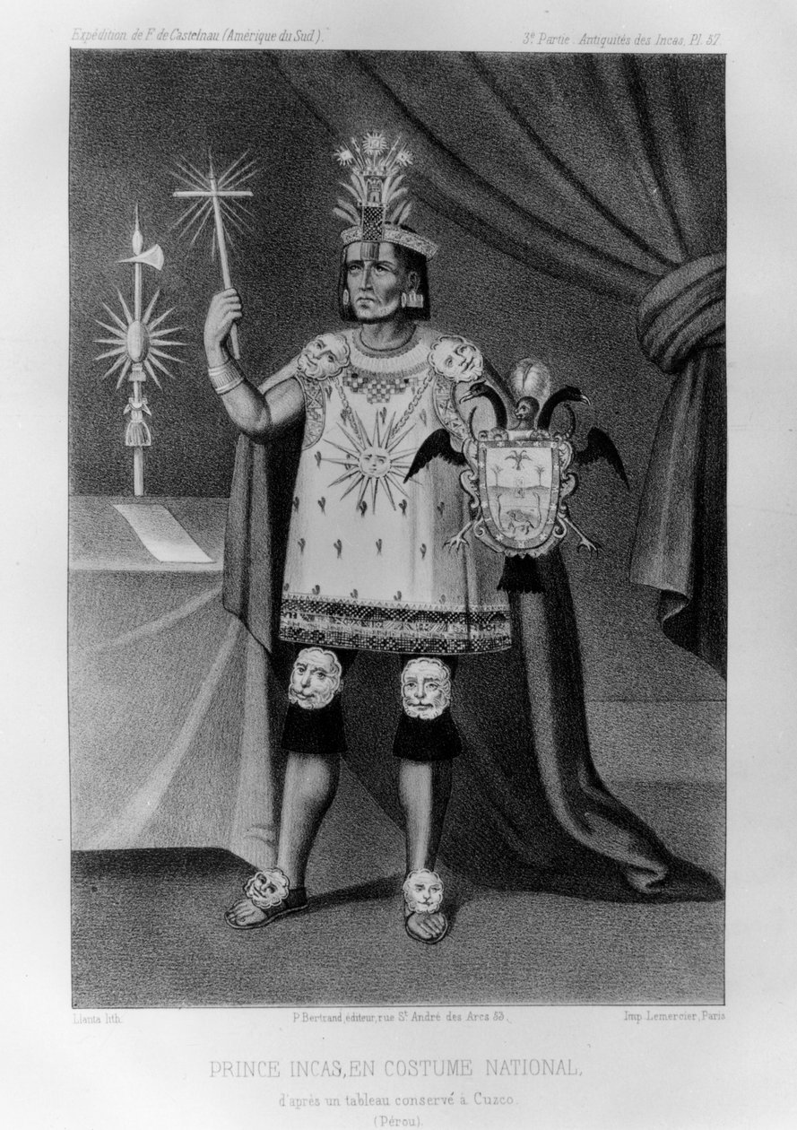 Inka herceg, népviselet, 1852 alkotó: Jacques Francois Gauderique Llanta