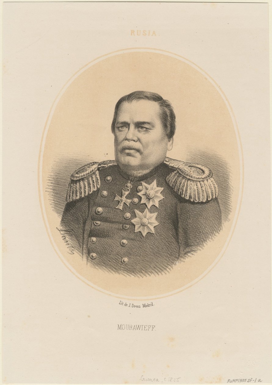 Nyikolaj Muravjov-Amurszkij gróf portréja 1809-1881, 1865 alkotó: Jacques Francois Gauderique Llanta
