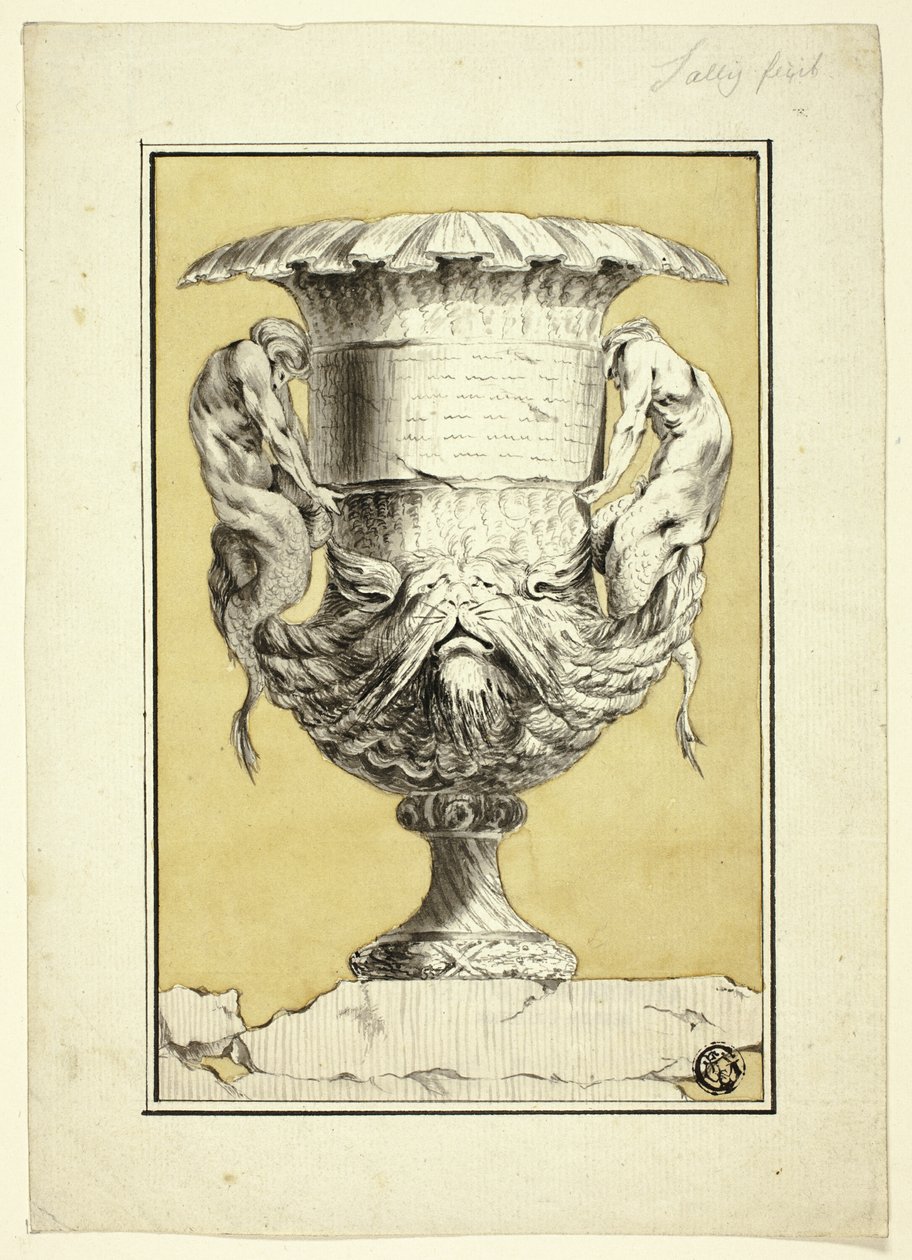 Emlékműváza antropomorf figurákkal alkotó: Jacques Francois Joseph Saly