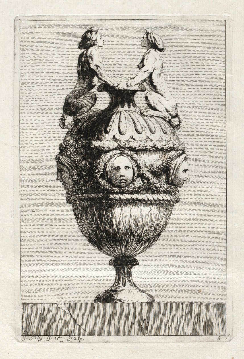 Váza-szvit: 1746. 5. tábla. alkotó: Jacques Francois Joseph Saly