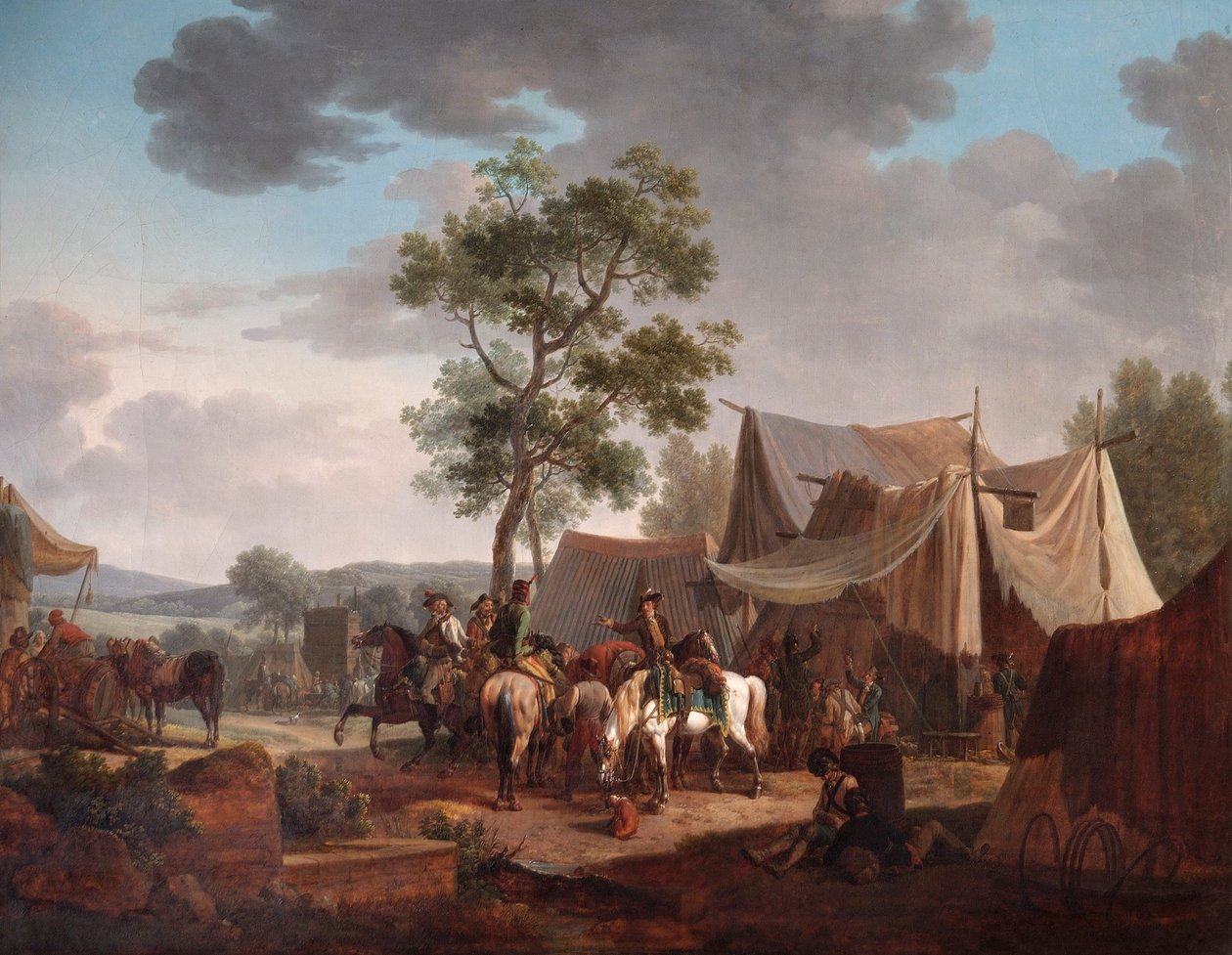 „Egy tábor”, 1796 alkotó: Jacques Francois Joseph Swebach
