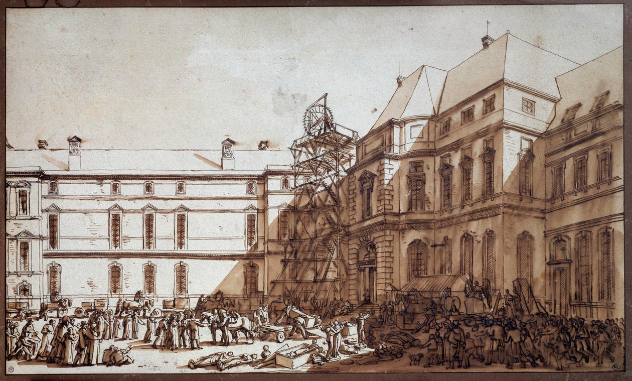 Az olasz remekművek megérkezése a Louvre-ba A műalkotások kifosztása volt a célja Dominique Vivant Denon (Vivant-Denon) expedícióinak Napóleon Bonaparte konzul parancsa alapján a Musee Napoleon (a jelenlegi Louvre Múzeum) számára az első időszakban. alkotó: Jacques Francois Joseph Swebach