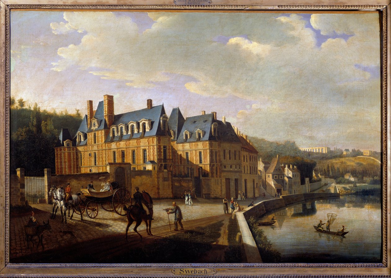 Chateau de la Chaussee Bougival közelében alkotó: Jacques Francois Joseph Swebach