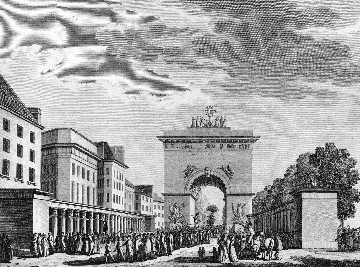 Francia forradalom: Az 1791. szeptember 3-i alkotmány elfogadása. Berthaut metszete Swebach nyomán. Párizs, a Forradalomtörténeti Intézet könyvtára alkotó: Jacques Francois Joseph Swebach
