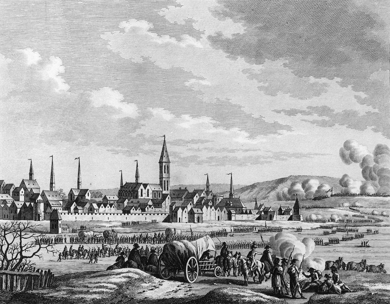 A francia forradalom háborúja és forradalomellenes mozgalmak: Hollandiában, a Waal folyó áthaladása a jégen január 14-én alkotó: Jacques Francois Joseph Swebach