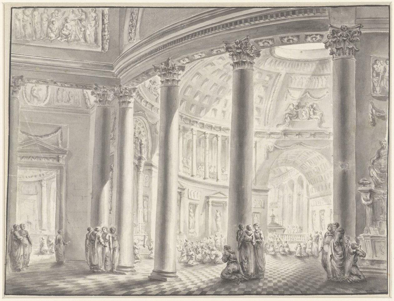 Kupolás templom belseje alkotó: Jacques François Blondel