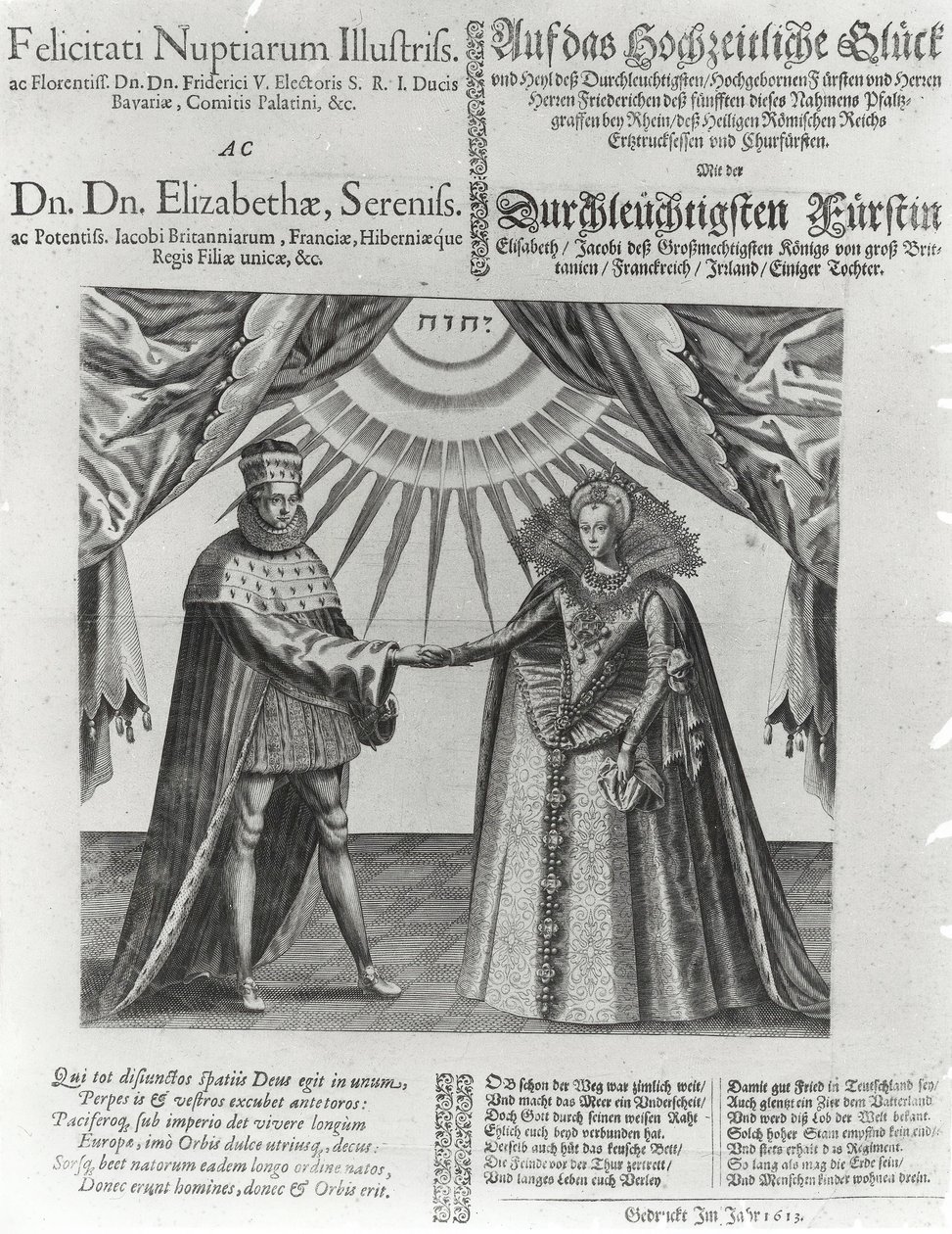Ízelítő V. Frigyes nádor választófejedelem és Erzsébet angol hercegnő esküvőjéről, 1613 alkotó: Jacques Granthomme
