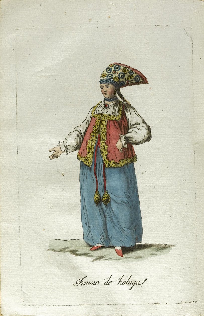 Egy kalugai lány ünnepi ruhában alkotó: Jacques Grasset de Saint Sauveur