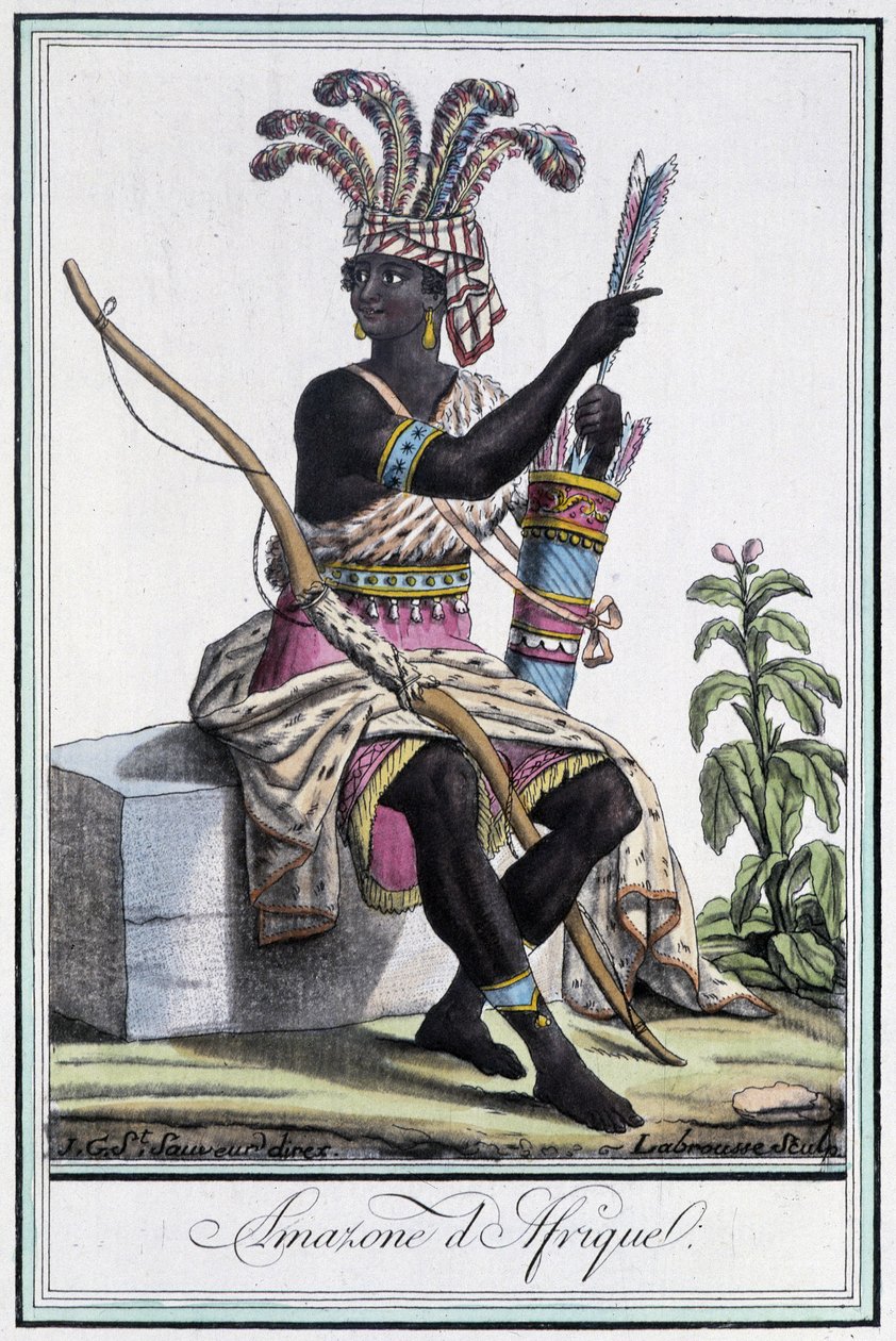 Afrika Amazonja – Grasset St Sauveur „” Utazások enciklopédiájában”, szerk. 1796 alkotó: Jacques Grasset de Saint Sauveur