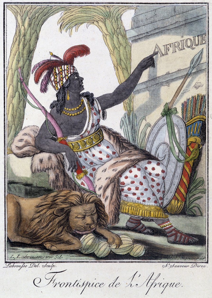 Afrika homlokzata – Grasset St Sauveur „” Utazások enciklopédiájában”, szerk. 1796 alkotó: Jacques Grasset de Saint Sauveur