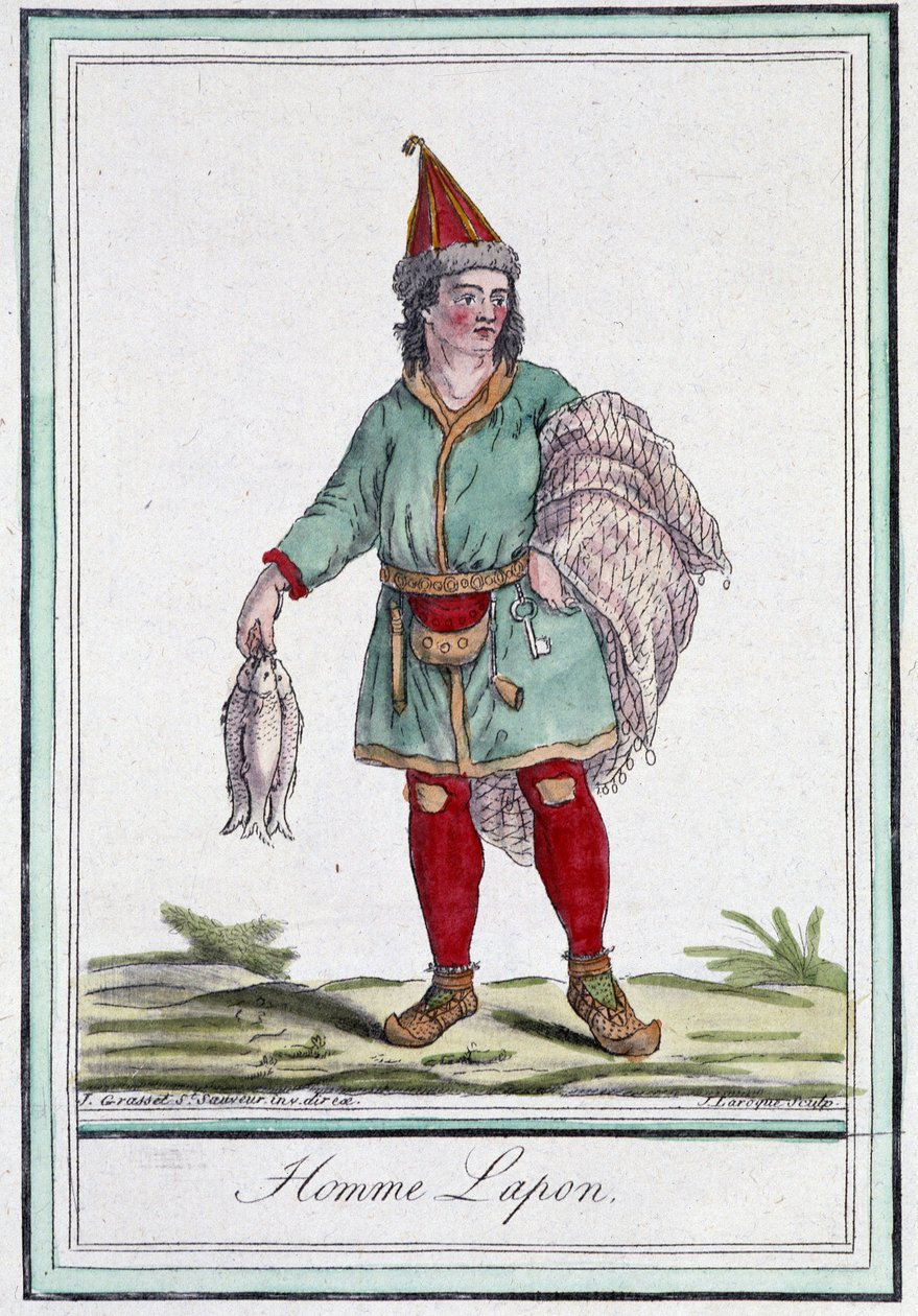 Lapp ember – Grasset Saint Sauveur „” Utazások enciklopédiájában”, szerk. Párizs 1796 alkotó: Jacques Grasset de Saint Sauveur