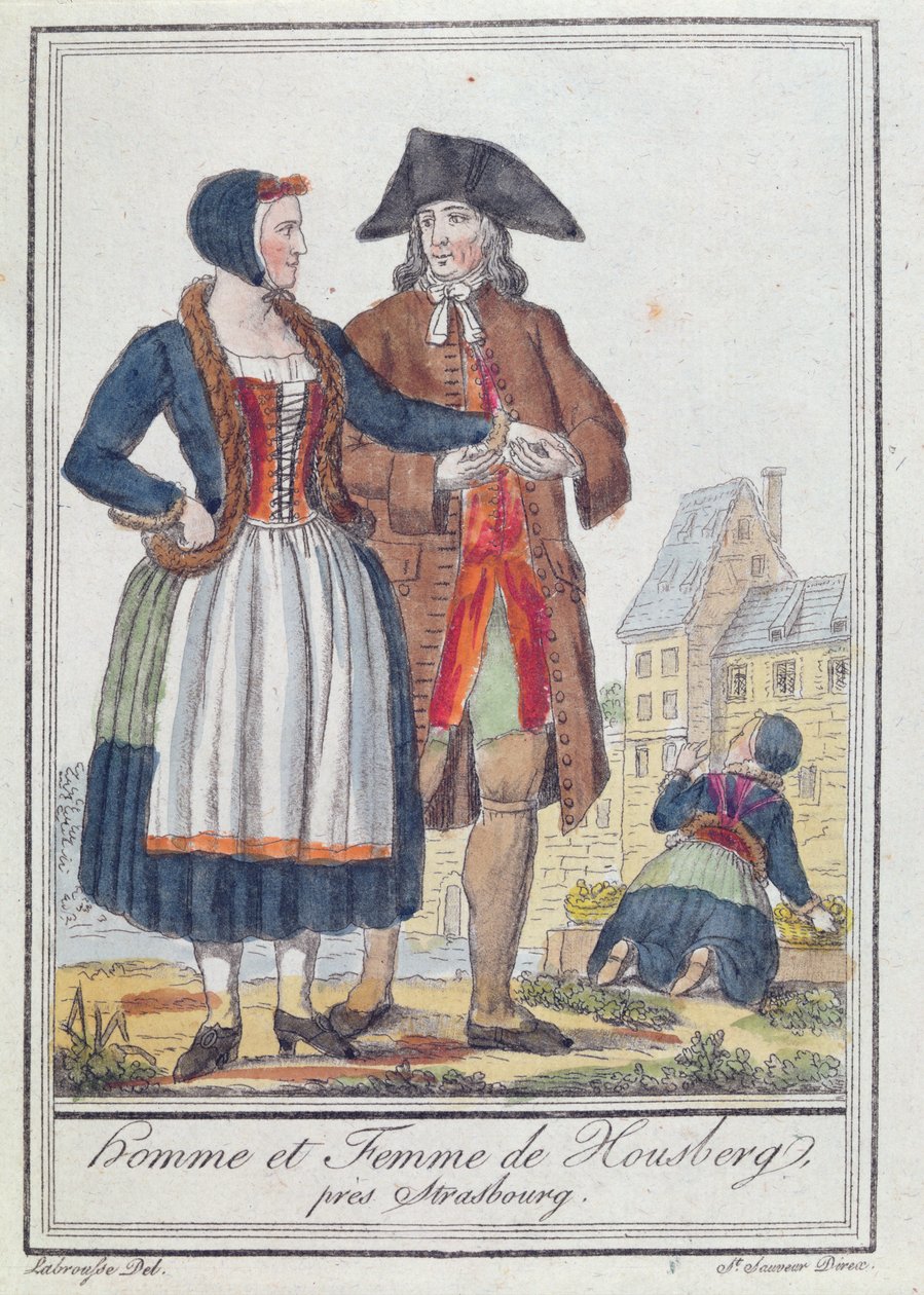 A Strasbourg melletti Housberg lakói, 1796 alkotó: Jacques Grasset de Saint Sauveur